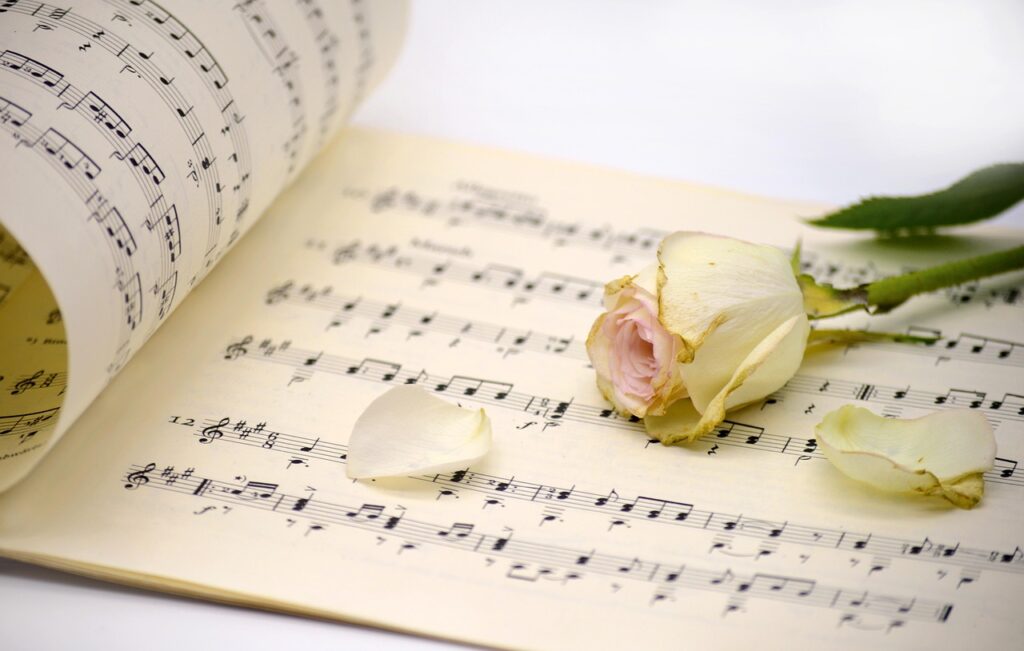 music, sheet music, rose, songs, concert, make music, love for music, rose flower, love song, grades, teacher gradebook, to sing, notenblatt, choir, sounds, birthday song, date of birth, birthday greeting, valentine's day, love, wedding song, sheet music, choir, choir, choir, choir, happy mothers day, choir-7540997.jpg